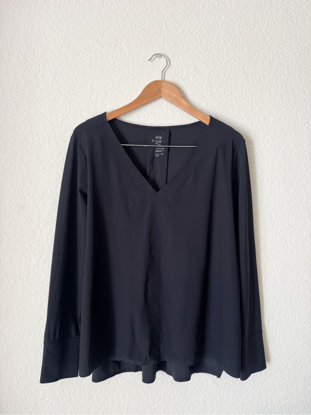 ADAY Something Tailored Black Blouse